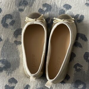 J. Crew toddler Metallic Gold Flats (sz 9)